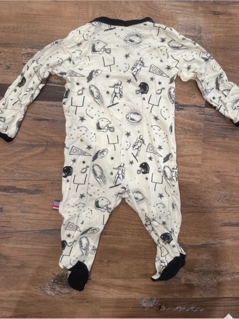 Magnetic me newborn football pajamas